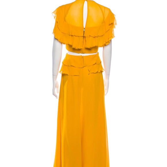 Ruffled Silk Revolve Dress - Picture 2 of 8